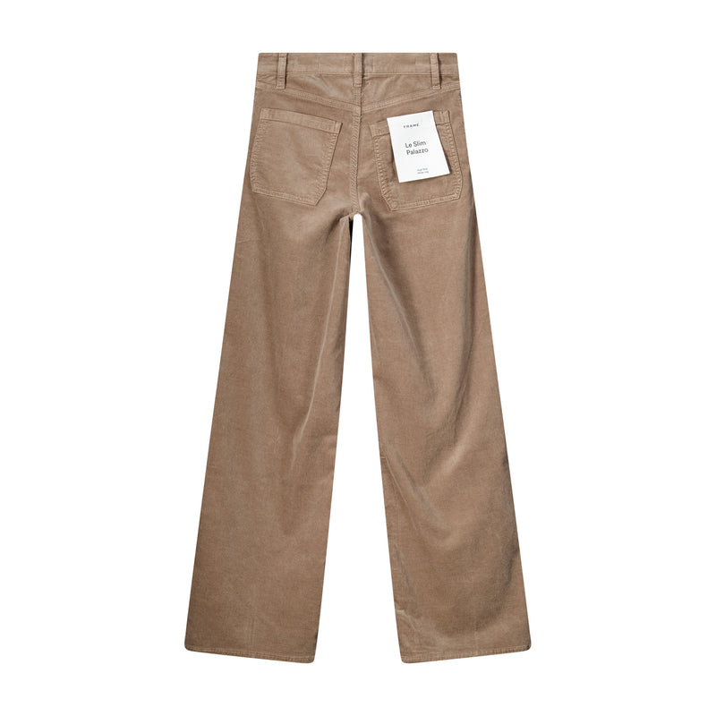 Cordhose Le Slim Palazzo 32 / Hellbraun