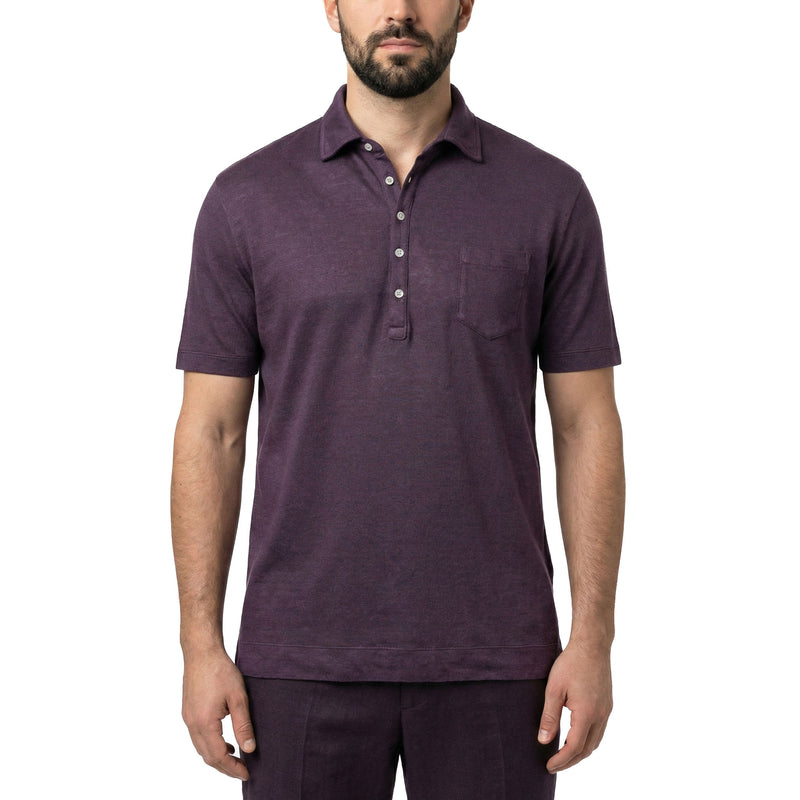 Massimo Alba Poloshirt aus Leinenmix Herren