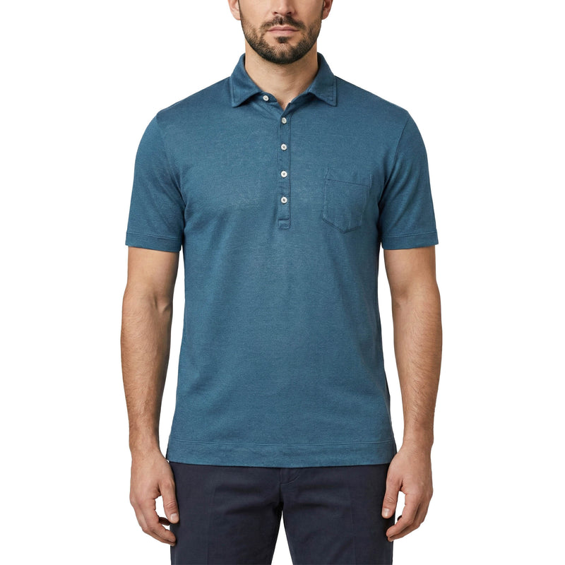 Massimo Alba Poloshirt aus Leinenmix Herren