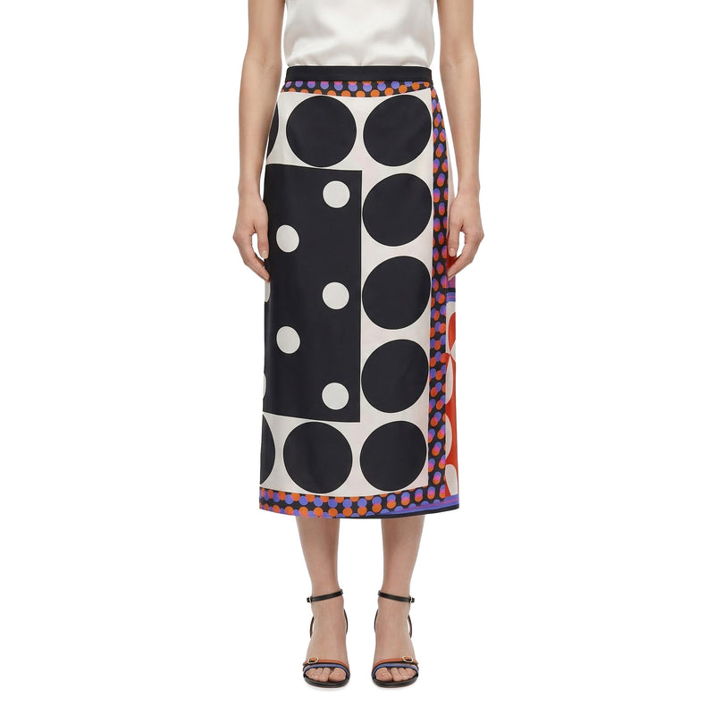 Dries van Noten Midi-Wickelrock aus Seide Damen