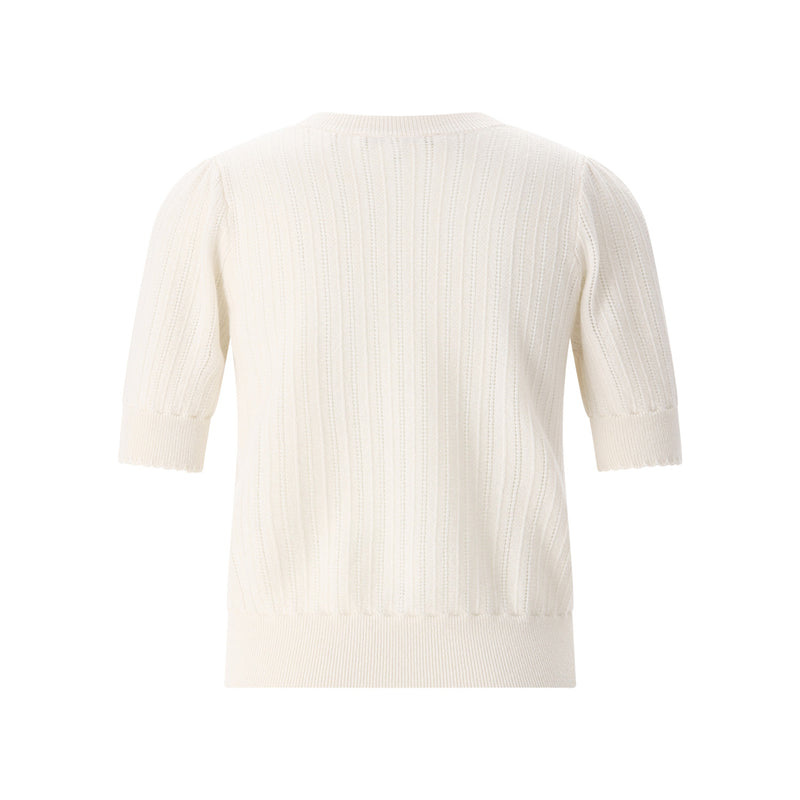 Frame Kurzarmpullover aus Kaschmir Damen