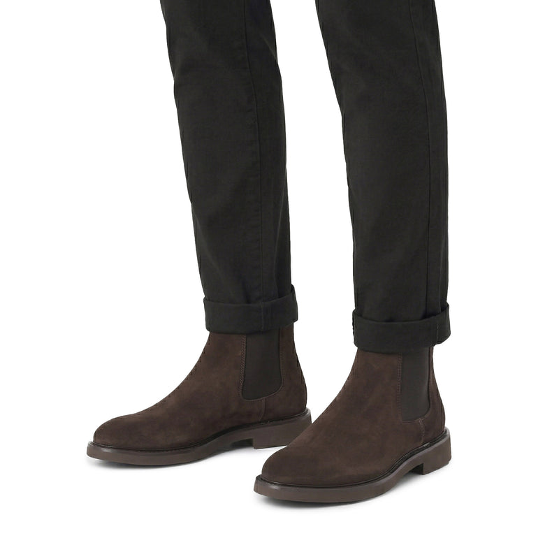 Boots aus Veloursleder