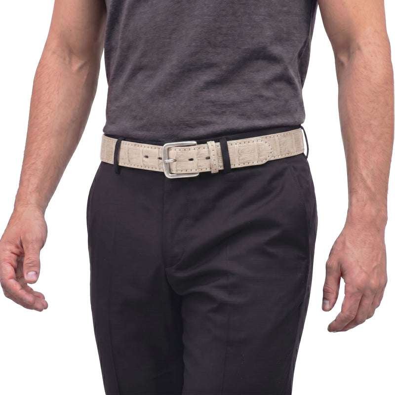 Fausto Colato Gürtel Coda Caimano aus Krokodilleder Herren