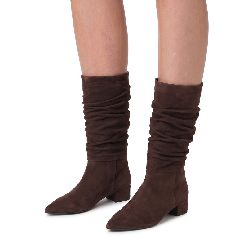 Jubilé Hohe Stiefel aus Veloursleder Damen