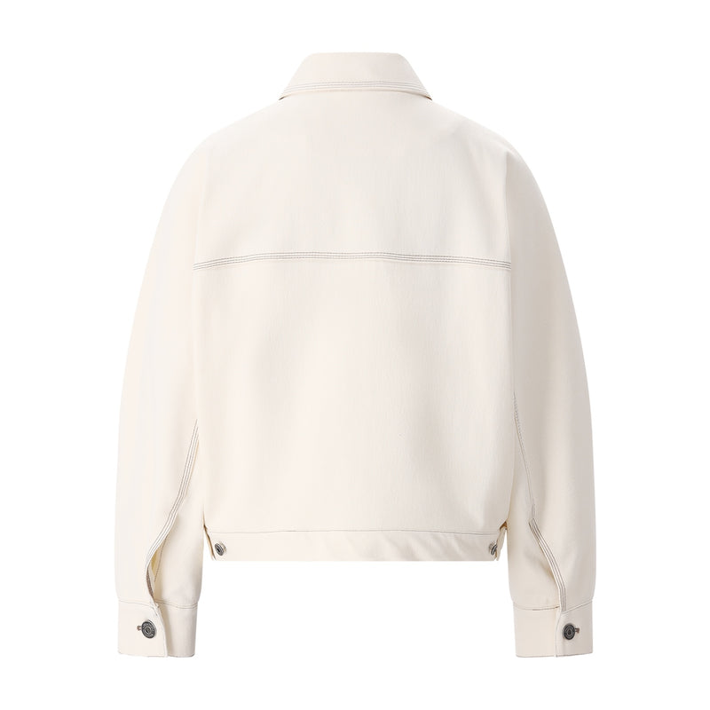 Jacke aus Baumwollmix L / Creme