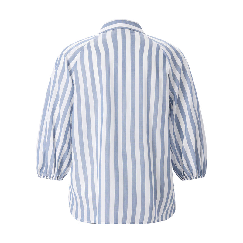 Caliban Gestreifte Hemdbluse aus Baumwolle Damen