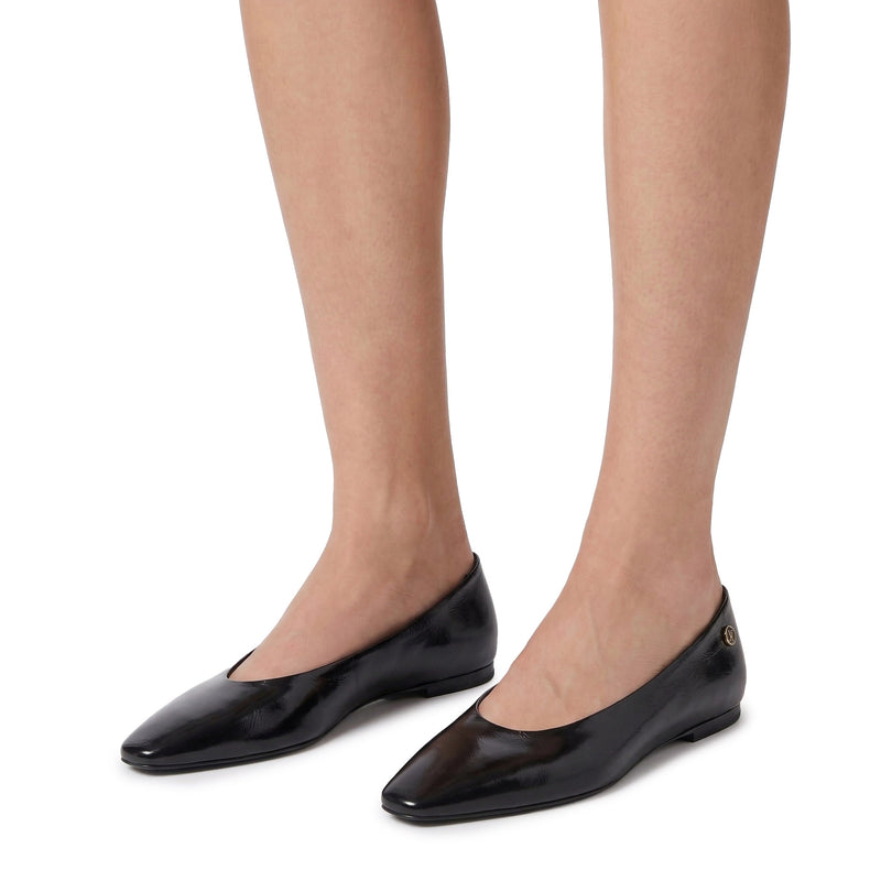 Ballerinas aus Glattleder