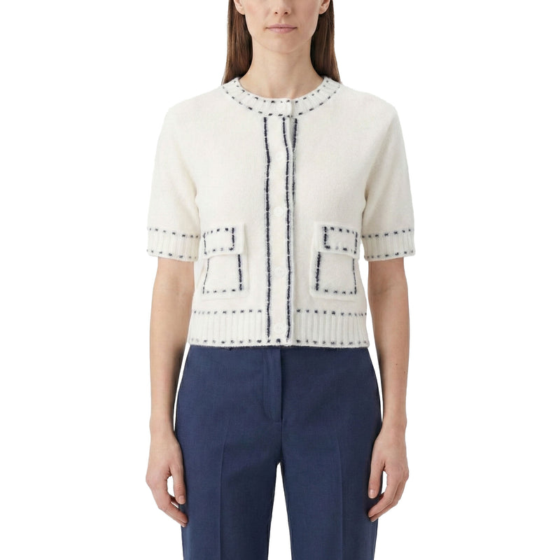 HEMISPHERE Kurzarm-Strickjacke aus Kaschmirmix Damen