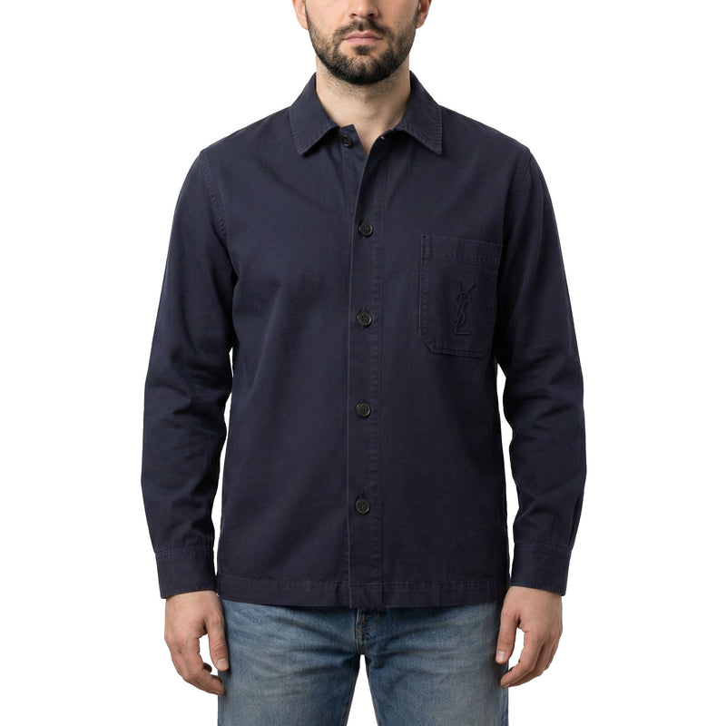 Saint Laurent Hemdjacke mit Logo Herren