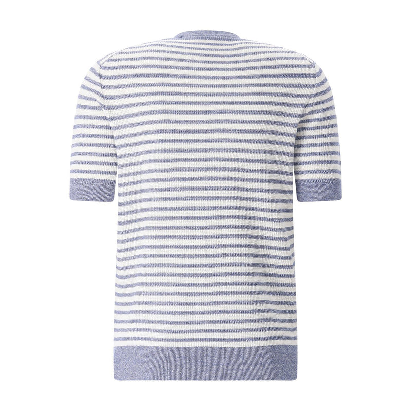 Gran Sasso Gestreiftes T-Shirt aus Leinenmix Herren