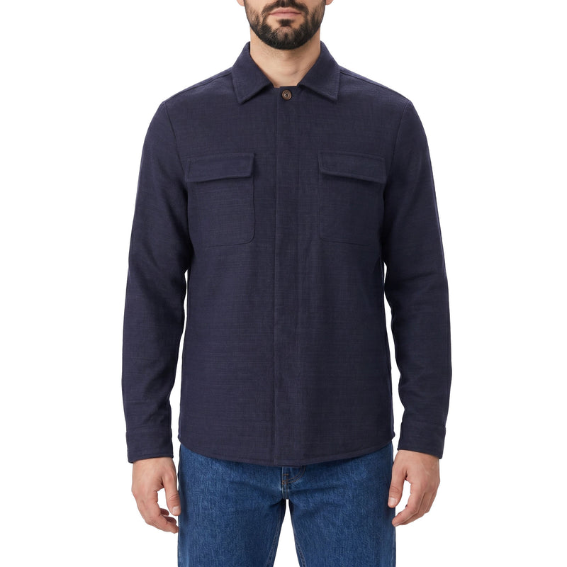 Overshirt aus Baumwolle & Leinen