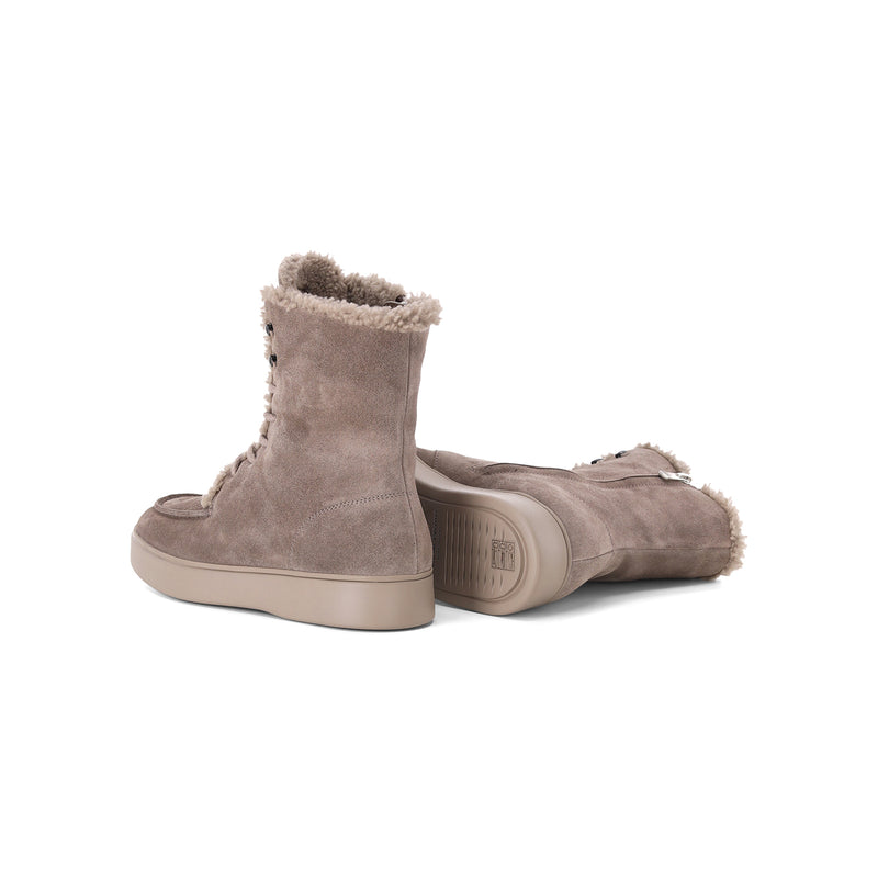 Boots Frame 113 aus Veloursleder 41 / Graugrün