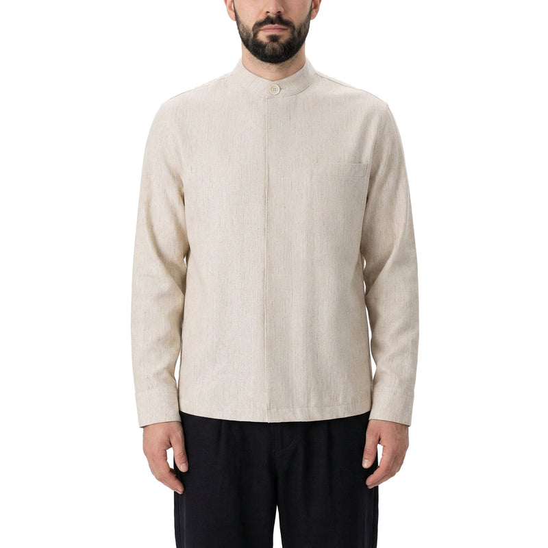 Caruso Overshirt mit Seide & Leinen Herren