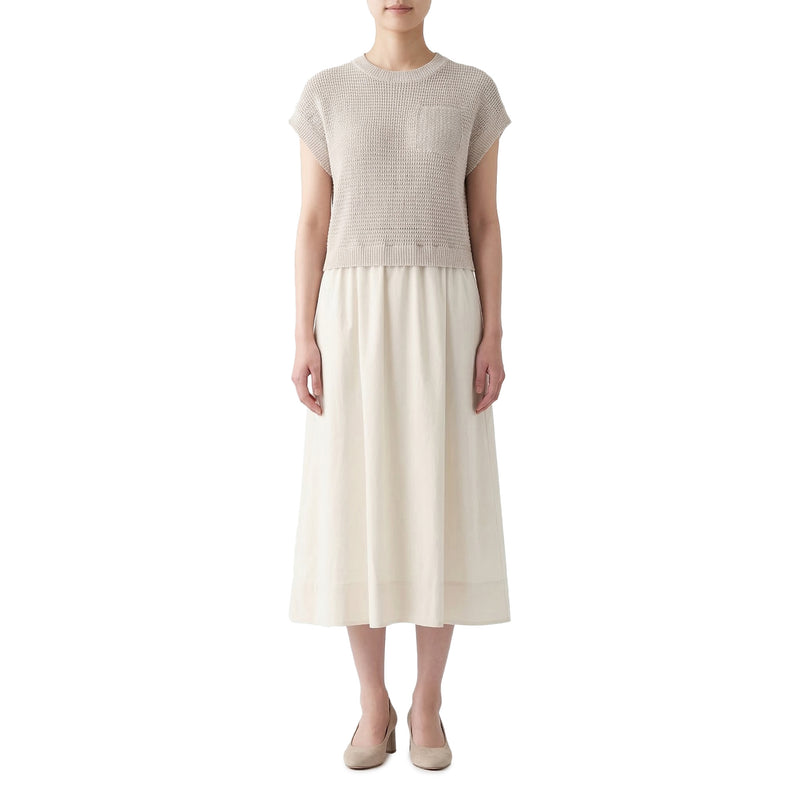Peserico Midikleid im Material-Mix Damen
