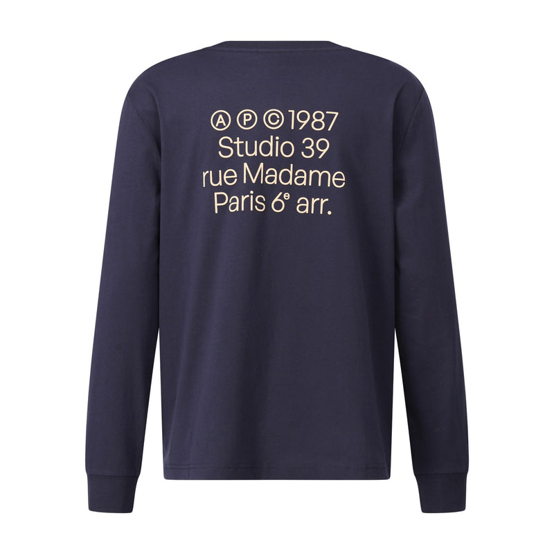 A.P.C. Langarmshirt mit Logo Herren