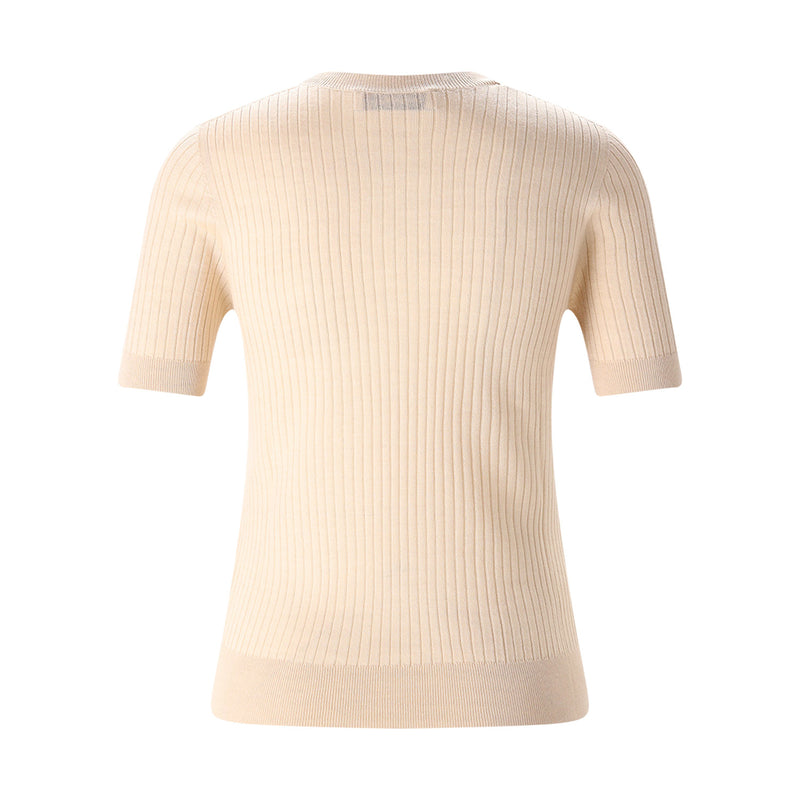 Lacoste Geripptes T-Shirt Damen