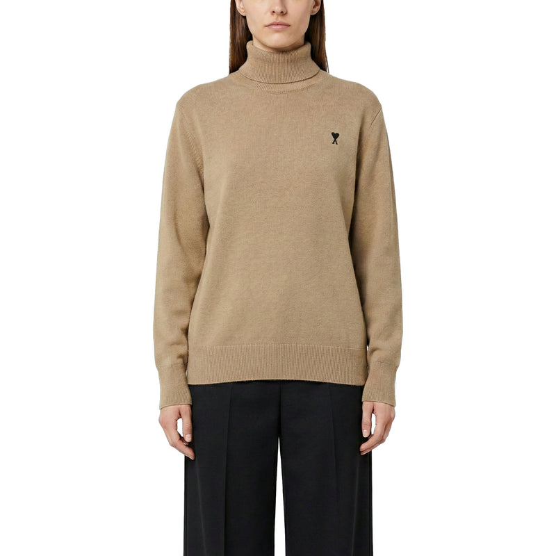 ami Paris Rollkragenpullover mit Logo Damen