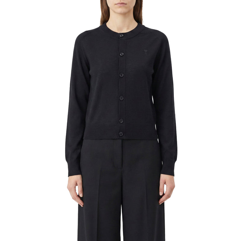 ami Paris Strickjacke mit Logo Damen