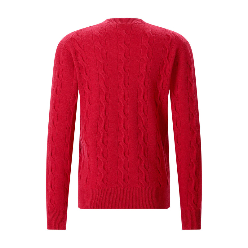 ami Paris Zopfstrick-Pullover aus Merinowolle Herren