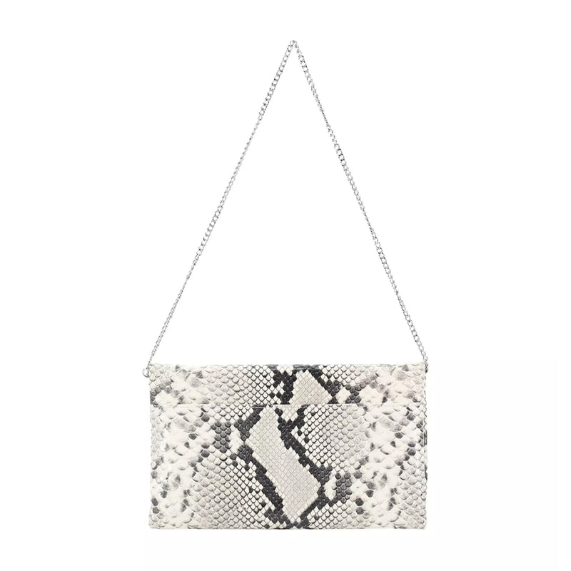 Clutch aus Leder One Size / Weiß