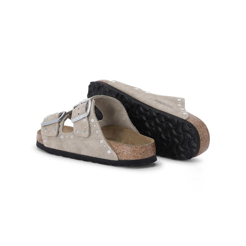 Birkenstock Sandale Arizona Rivet Border aus Veloursleder Damen