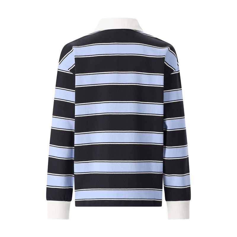 Closed Gestreiftes Langarm-Poloshirt Damen