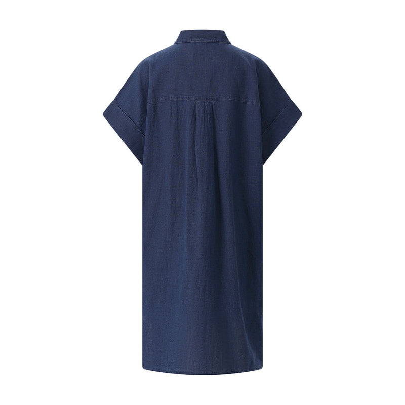 Blusenkleid in Midi-Länge L / Dunkelblau