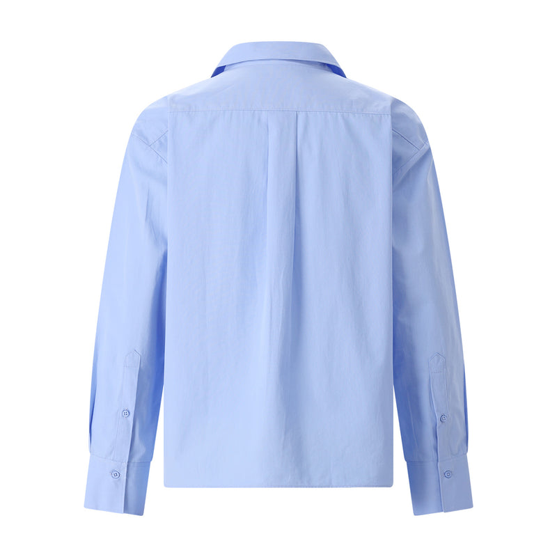 Hemdbluse aus Baumwolle XL / Blau