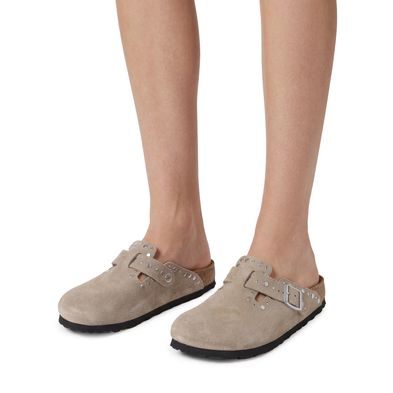 Birkenstock Slipper Boston aus Veloursleder Damen