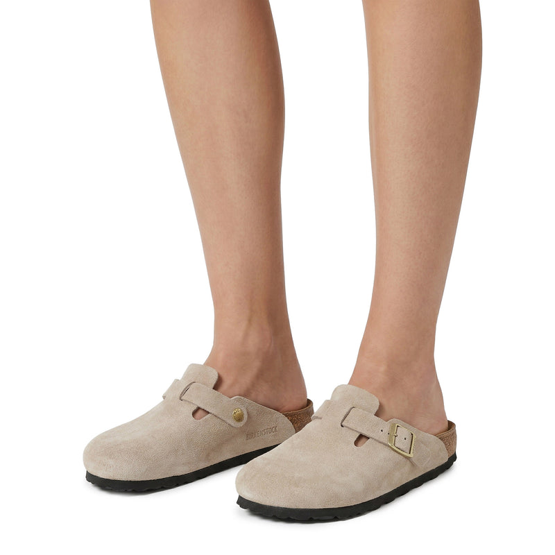 Birkenstock Clogs Boston aus Veloursleder Damen