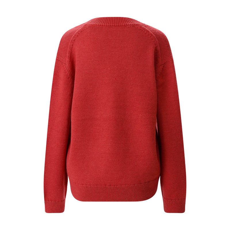 Strickpullover aus Woll-Mix M / Rot