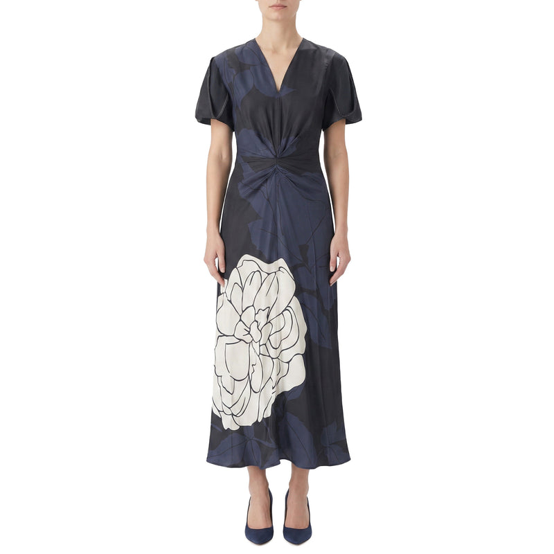 Victoria Beckham Midikleid Eve mit Blumenmuster Damen