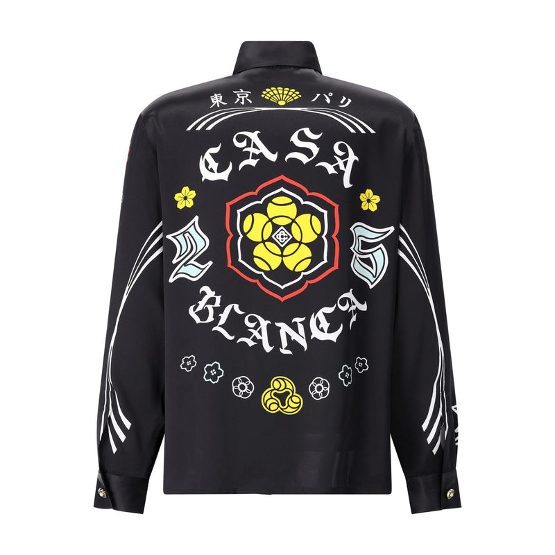 Casablanca Seidenhemd mit Print Herren