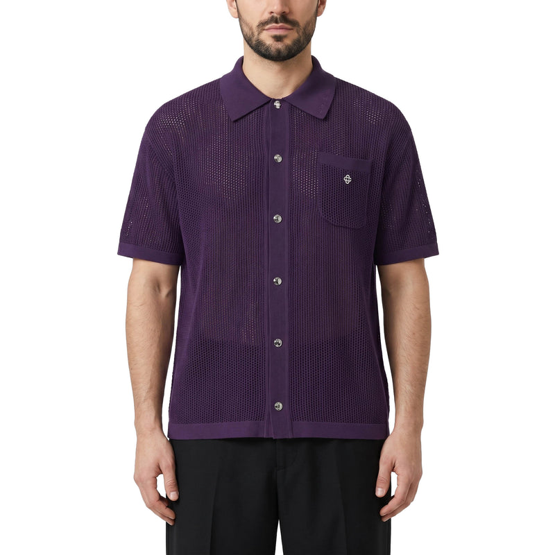 Casablanca Hemd aus Grobstrick-Mesh Herren