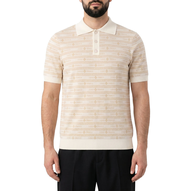 Casablanca Gestricktes Poloshirt aus Wolle Herren