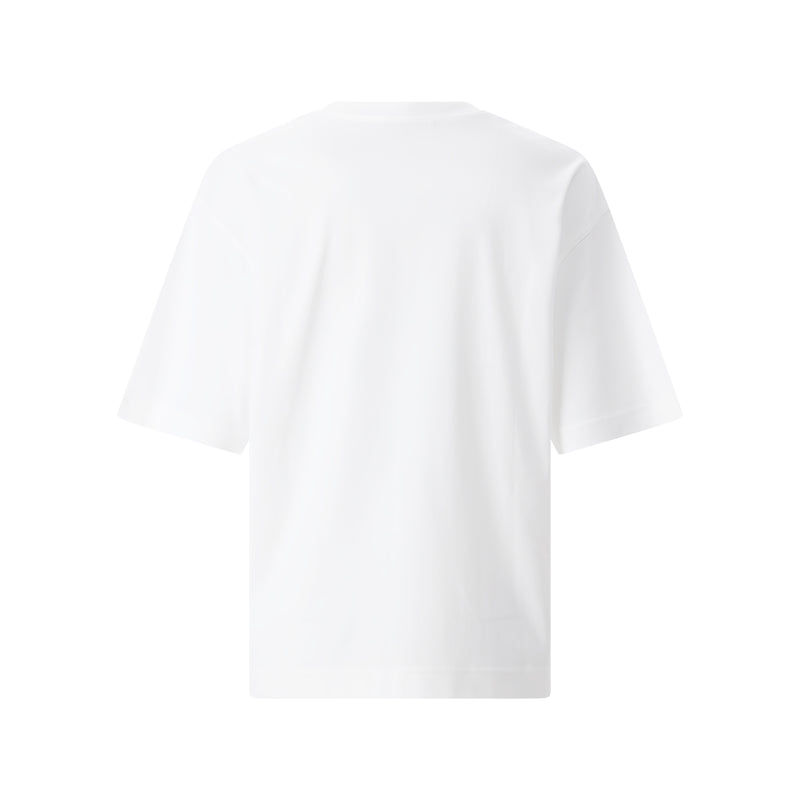 Weites T-Shirt aus Baumwolle 42 / Weiß