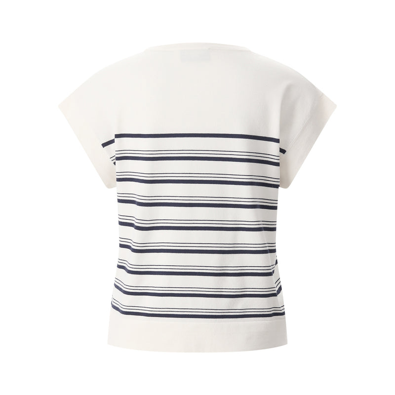 Kurzarm Strick-Pullover Dufo XL / Creme