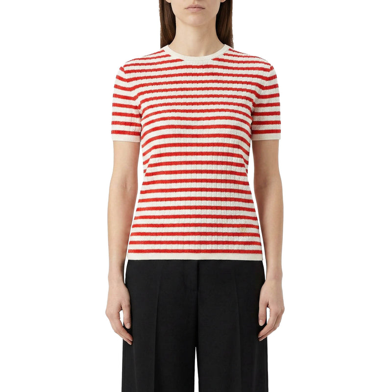 Valentino Gestreiftes T-Shirt Damen