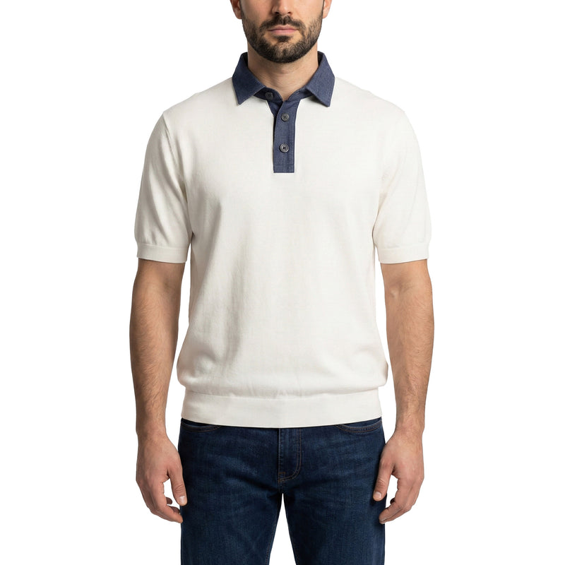 Poloshirt mit Seide & Baumwolle