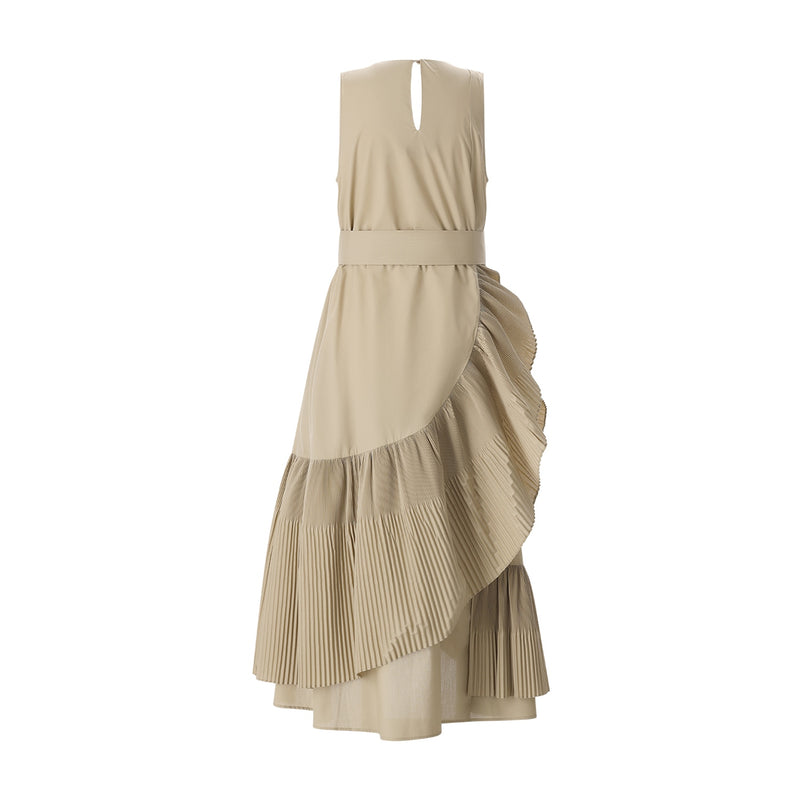 Maxikleid aus Baumwollmix 40 / Hellbraun