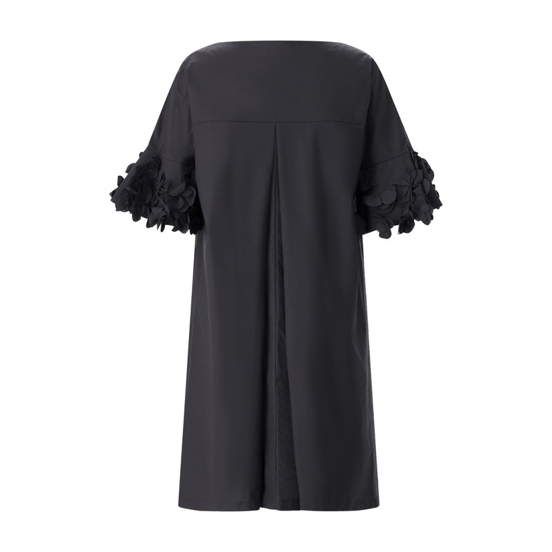 MeiMeij Midikleid mit Blumenapplikationen Damen