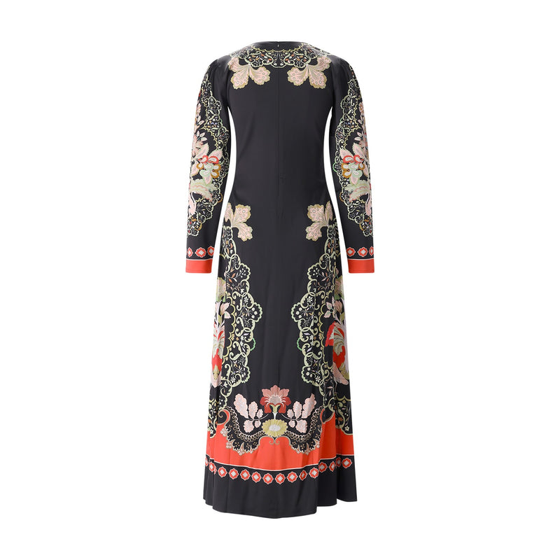 La Double J Maxikleid Clingy Swing mit Muster Damen