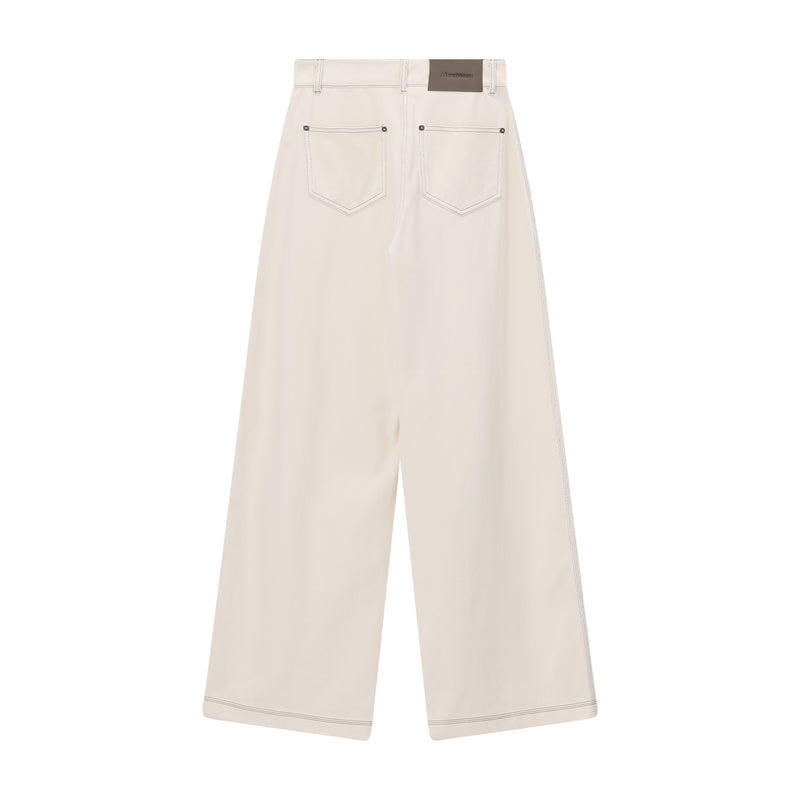 Wide Leg Jeans Etereo L / Beige