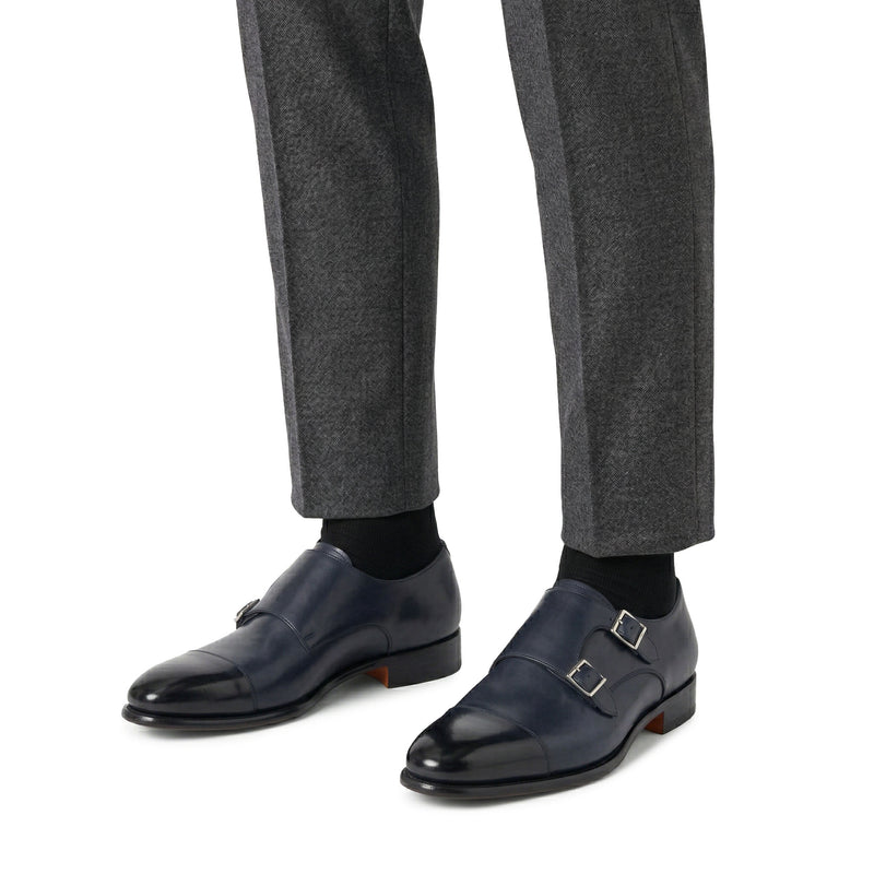 Doppel-Monkstraps aus Leder