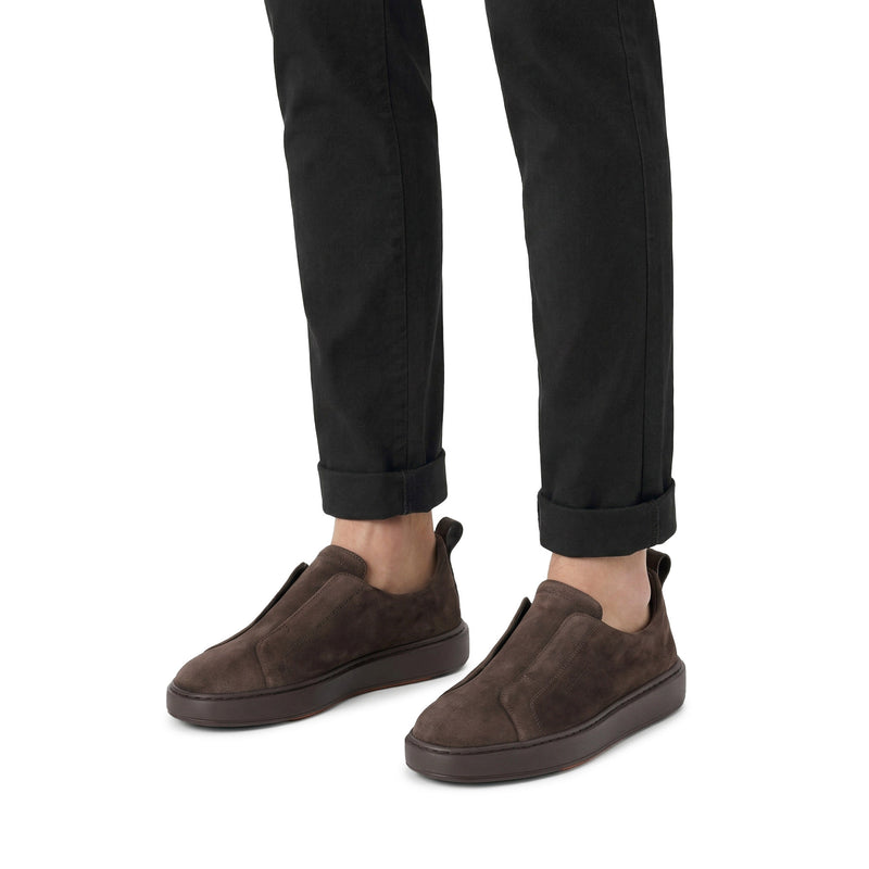 Santoni Slip-on Sneakers aus Veloursleder Herren