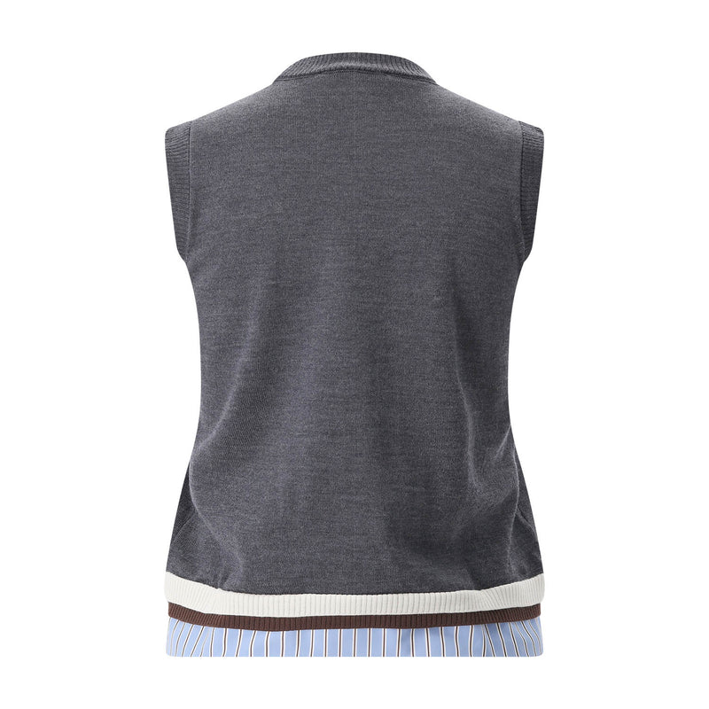 Top aus Merinowolle XL / Grau