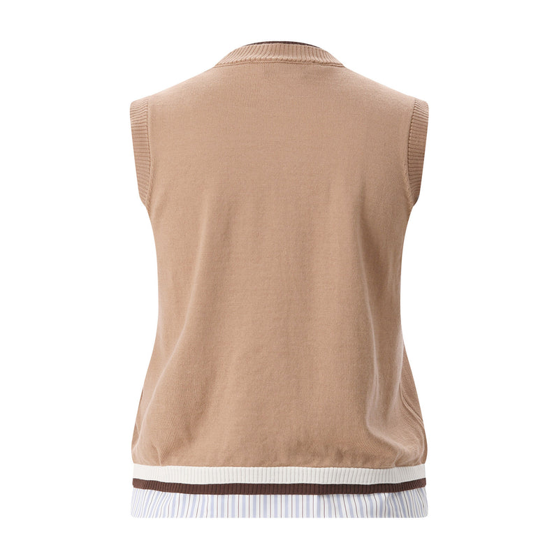 Top aus Merinowolle XL / Braun