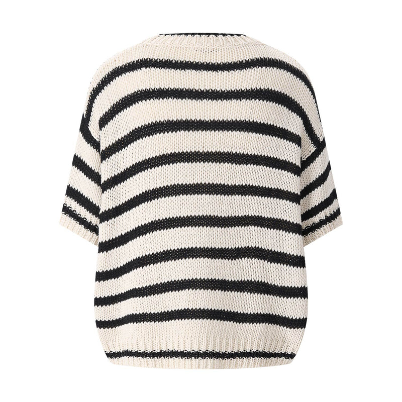Roberto Collina Kurzarm-Strickpullover Damen