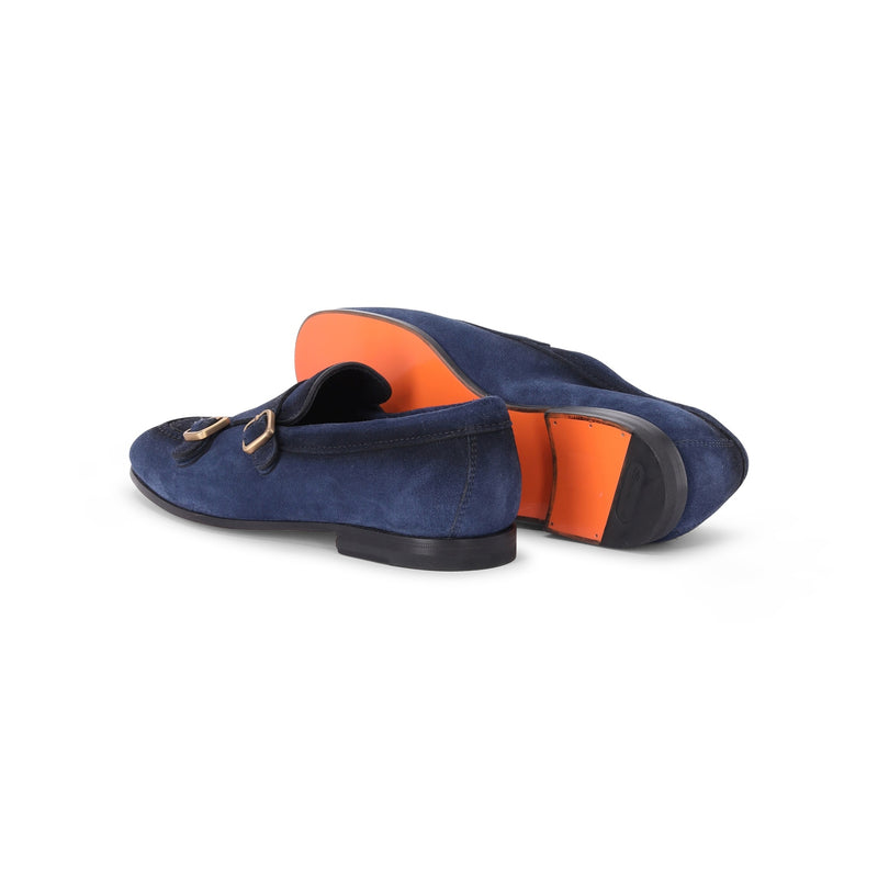 Santoni Doppel-Monks aus Veloursleder Herren