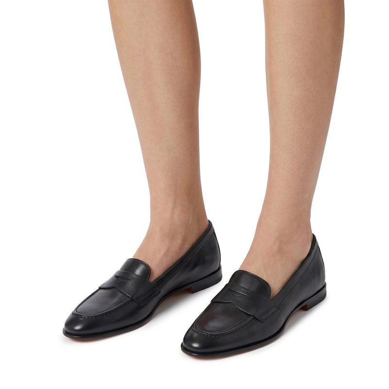 Santoni Loafer aus Leder Damen